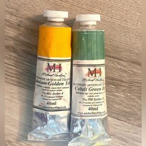 Michael Harding Oil Paint Set - Yellow and Green
